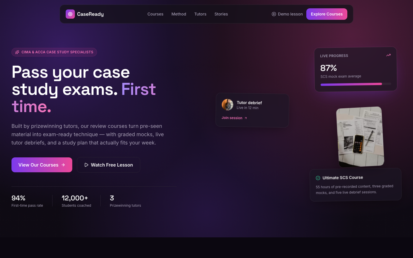 Accountant website template preview
