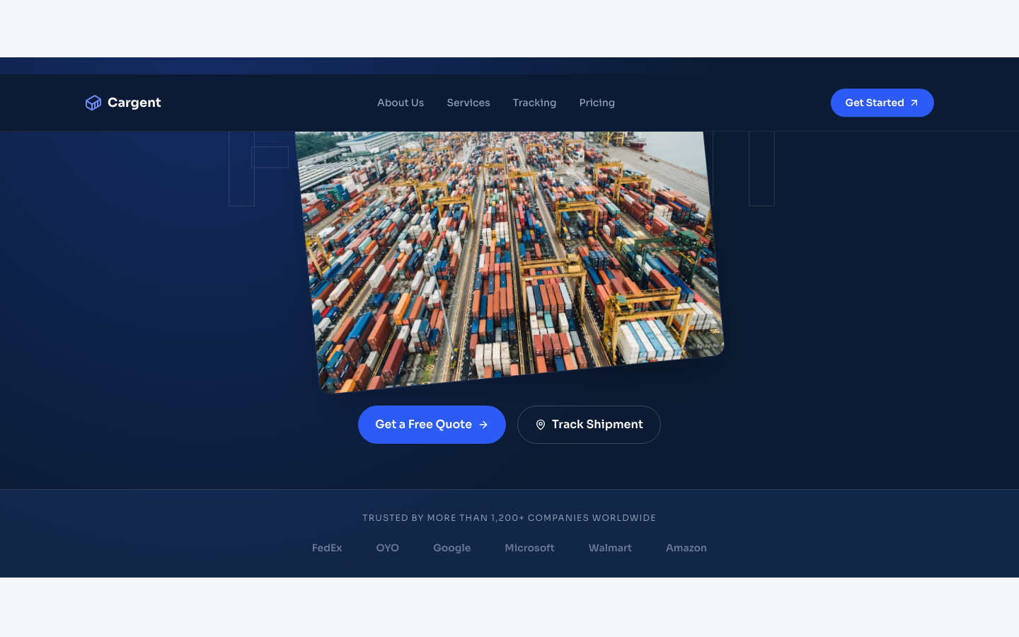 Freight website template preview