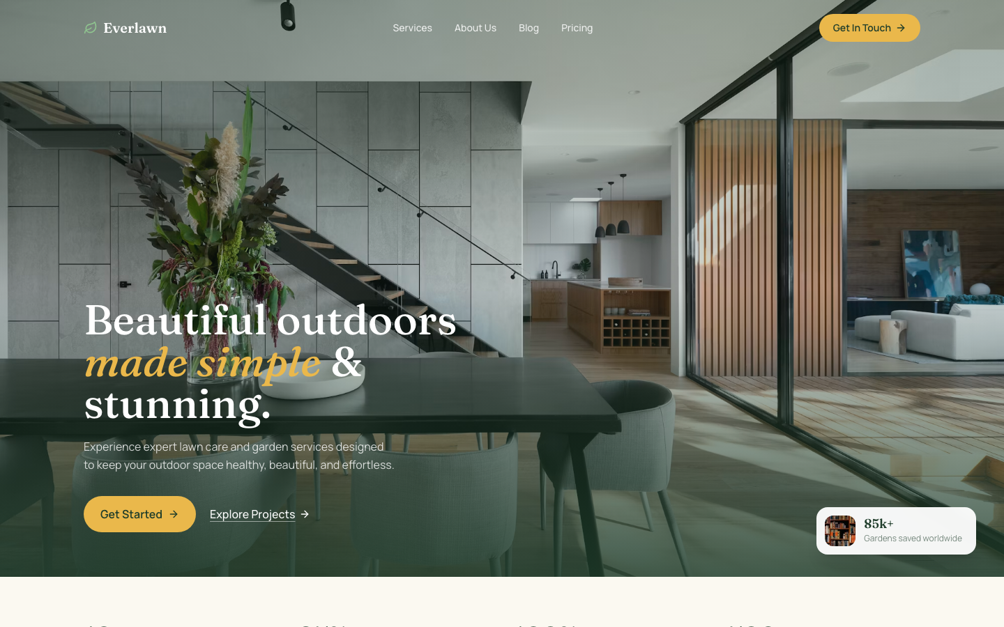 Lawn Care website template preview